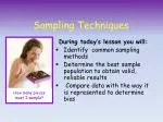 Sampling Techniques - slide 1