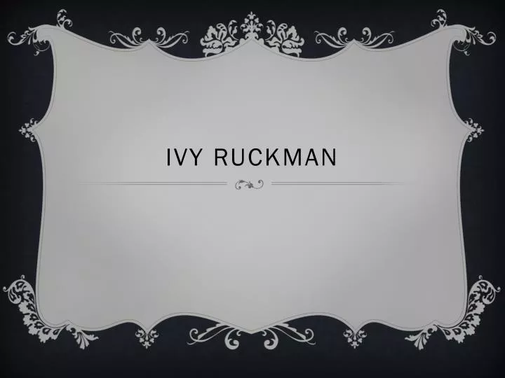 ivy ruckman