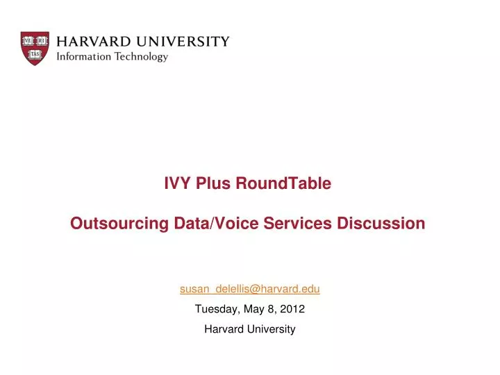 ivy plus roundtable outsourcing data voice services discussion