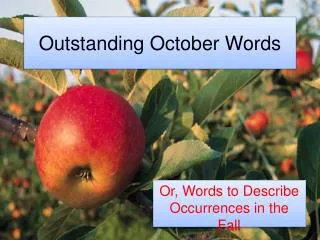 Outstanding October Words