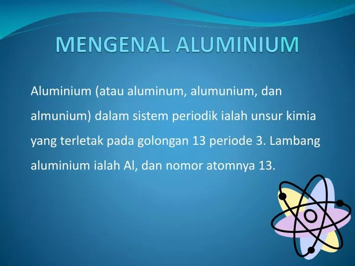 mengenal aluminiu m