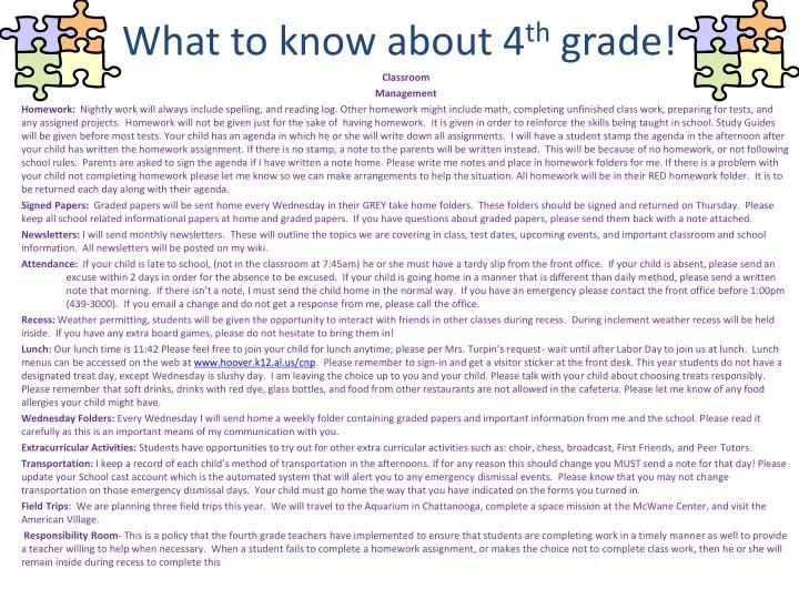 what to know about 4 th grade