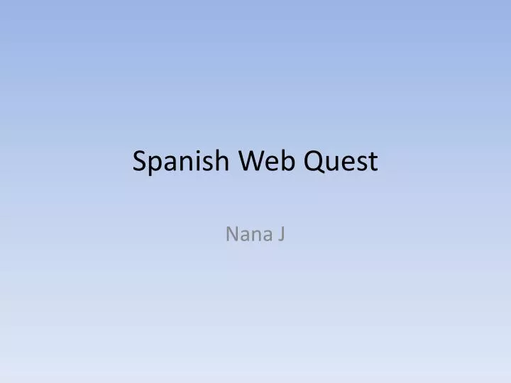 spanish web quest