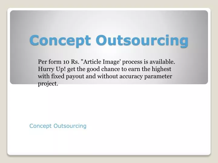 concept outsourcing