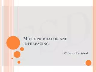 Microprocessor and interfacing