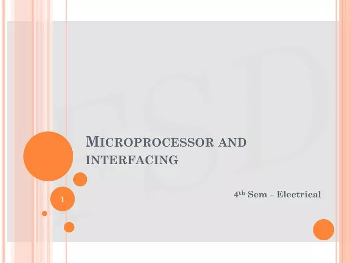 microprocessor and interfacing