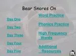 Bear Snores On - slide 1