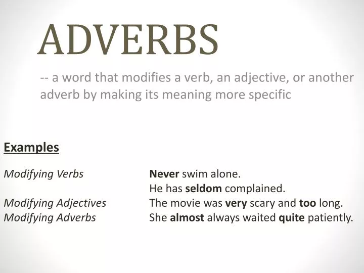 adverbs