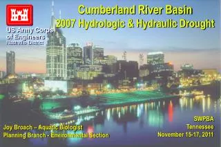 Cumberland River Basin 2007 Hydrologic &amp; Hydraulic Drought