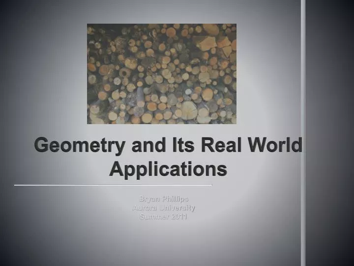 geometry and its real world applications
