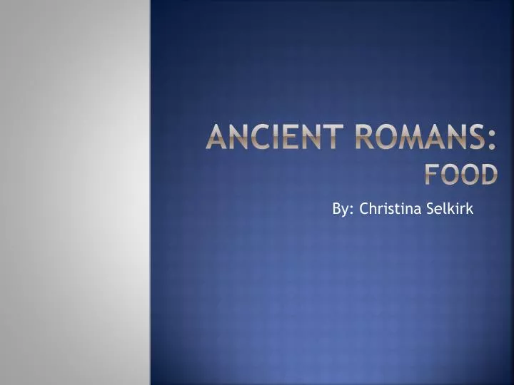 ancient romans food