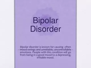 bipolar disorder