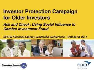 Investor Protection Campaign for Older Investors