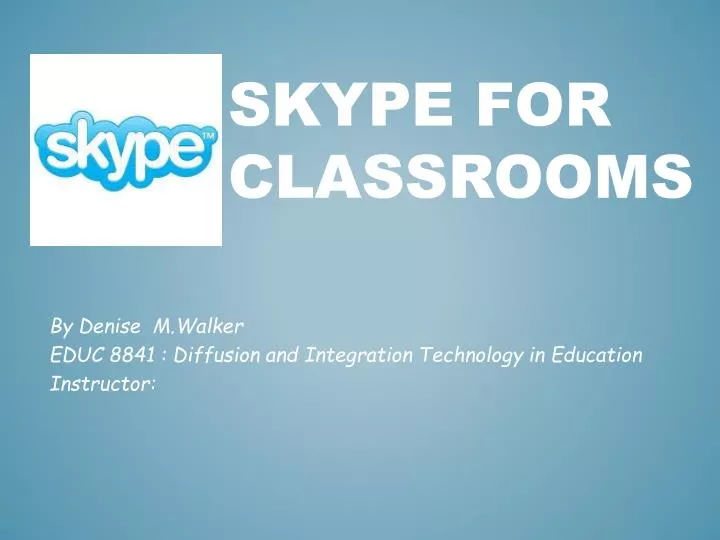skype for classrooms
