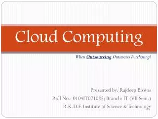 Cloud Computing