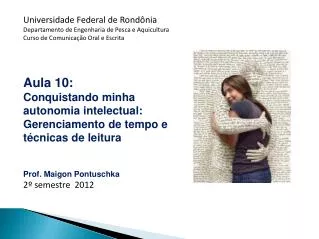Universidade Federal de Rondônia Departamento de Engenharia de Pesca e Aquicultura