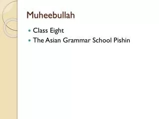 Muheebullah