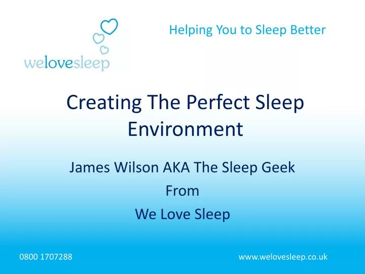 james wilson aka the sleep geek from we love sleep
