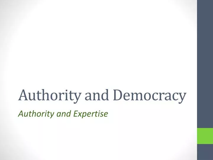 authority and democracy