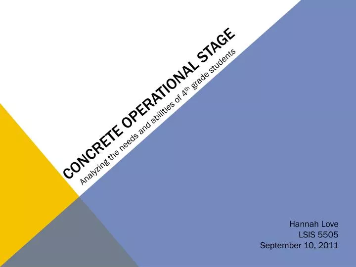 concrete operational stage
