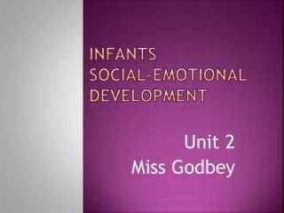 Infants Social-Emotional Development