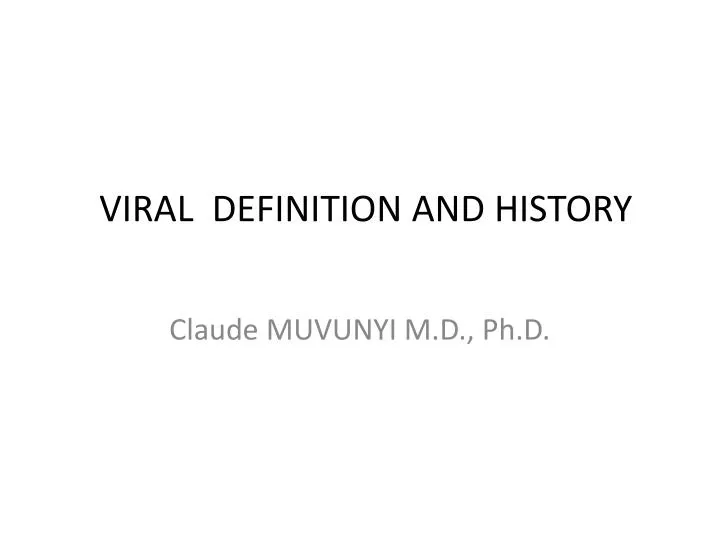 viral definition and history