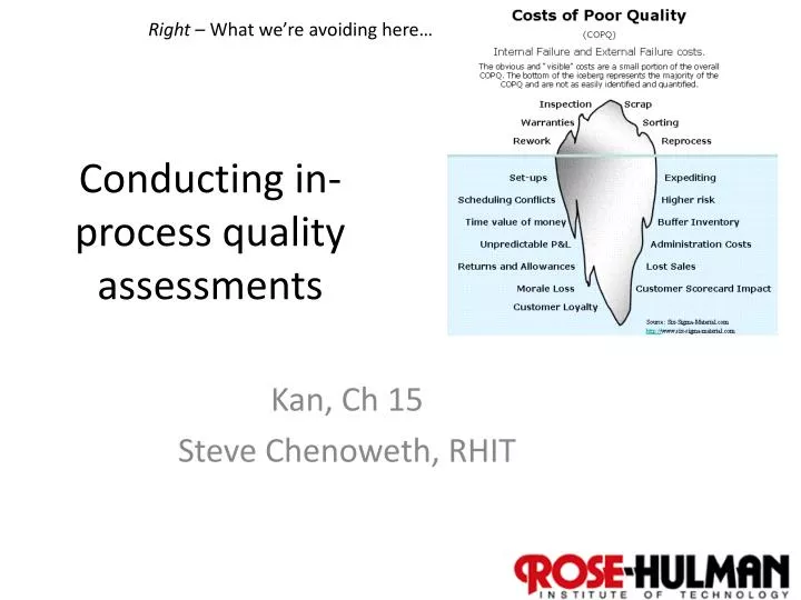 conducting in process quality assessments