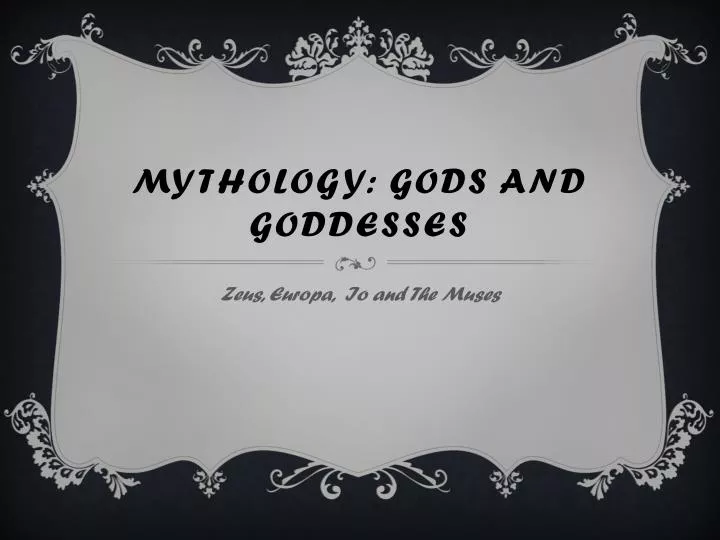 mythology gods and goddesses