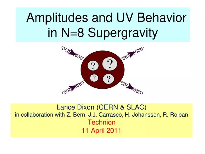 amplitudes and uv behavior in n 8 supergravity
