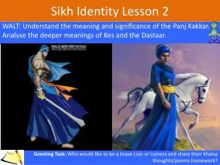 Sikh Identity Lesson 2