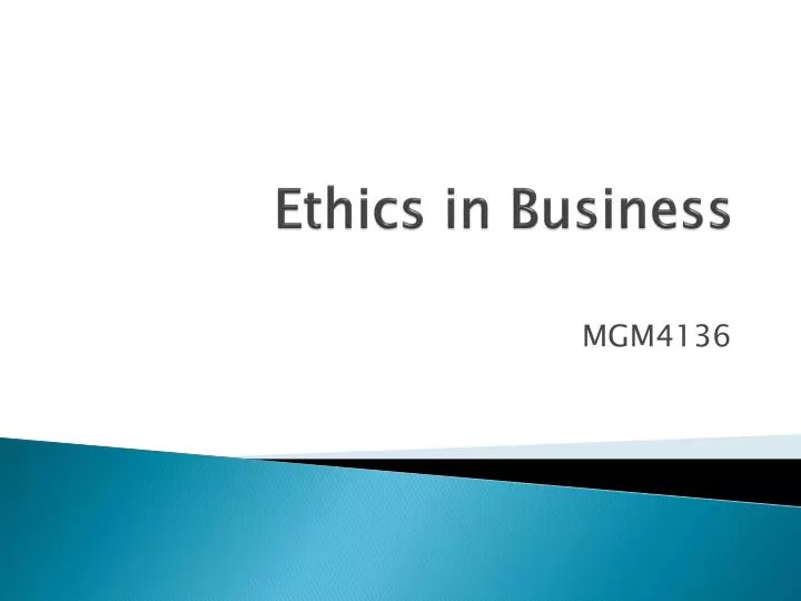 ethics in business