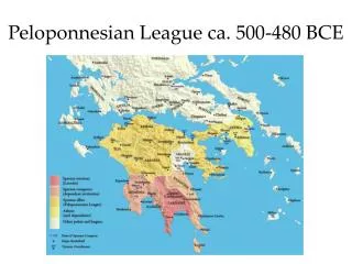 Peloponnesian League ca. 500-480 BCE