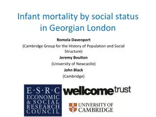 Infant mortality by social status in Georgian London