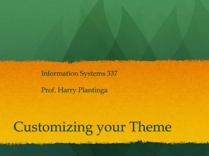 customizing your theme