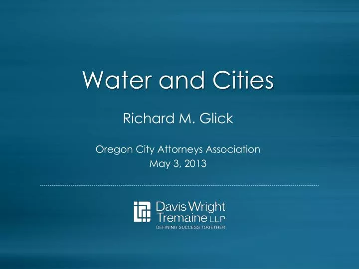 water and cities