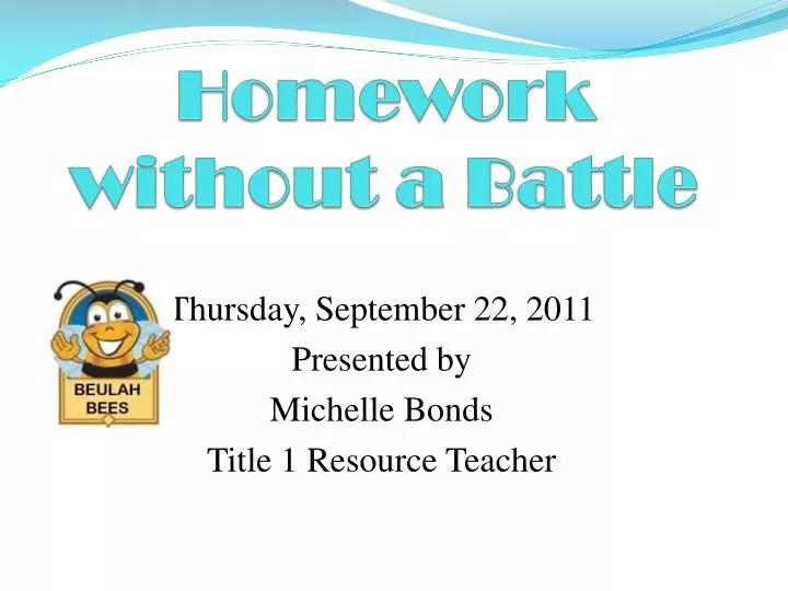 homework without a battle