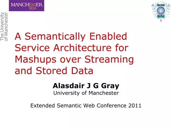 a semantically enabled service architecture for mashups over streaming and stored data
