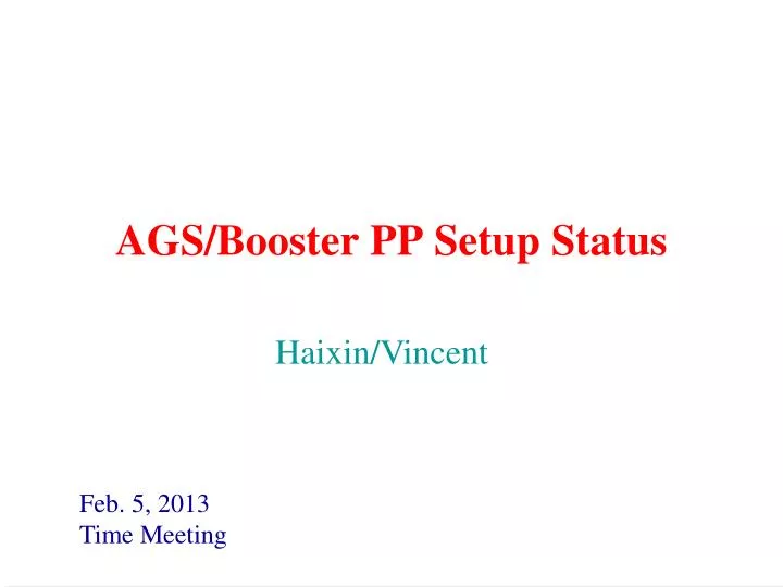 ags booster pp setup status