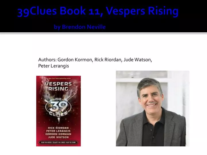 39clues book 11 vespers rising by brendon neville