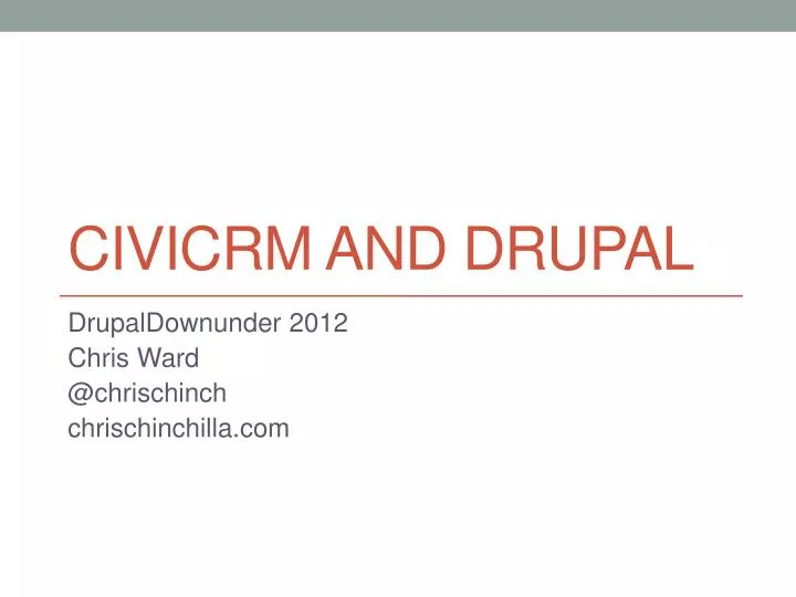 civicrm and drupal