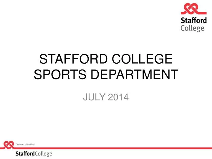 stafford college sports department