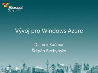 Vývoj pro Windows Azure