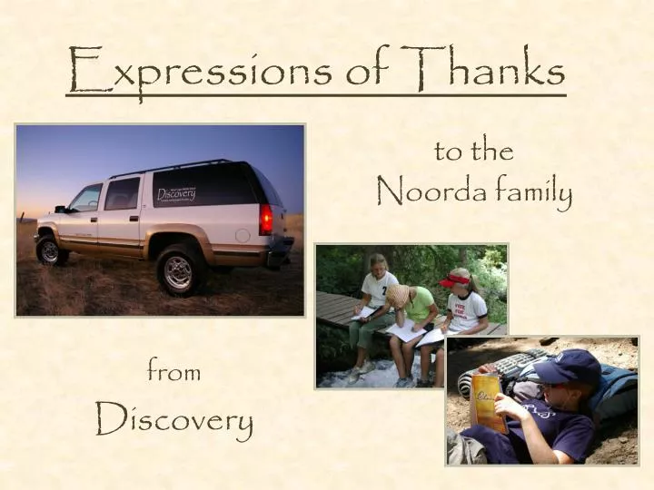 expressions of thanks