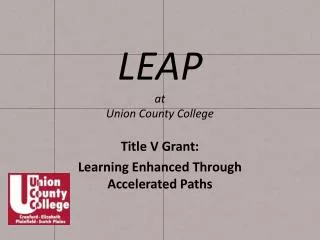 LEAP at Union County College