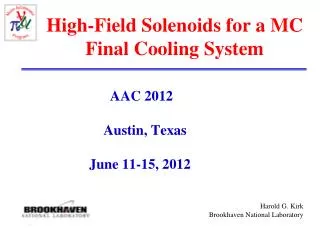 High-Field Solenoids for a MC Final Cooling System