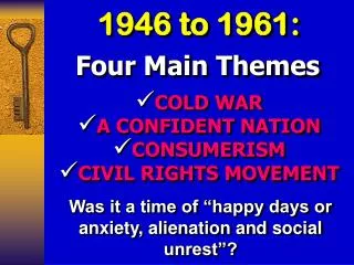 1946 to 1961: