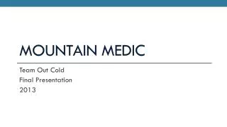 Mountain Medic