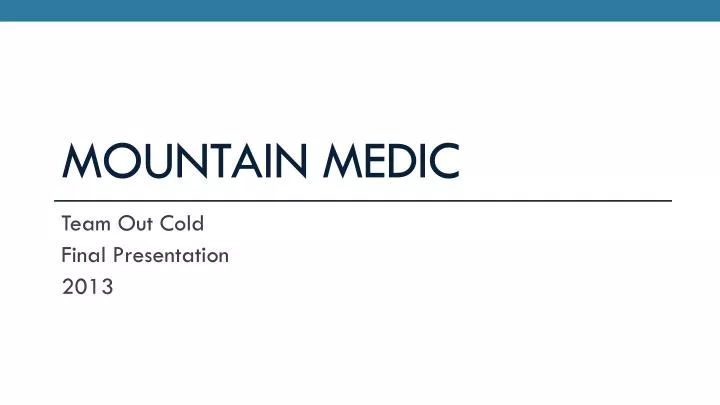 mountain medic