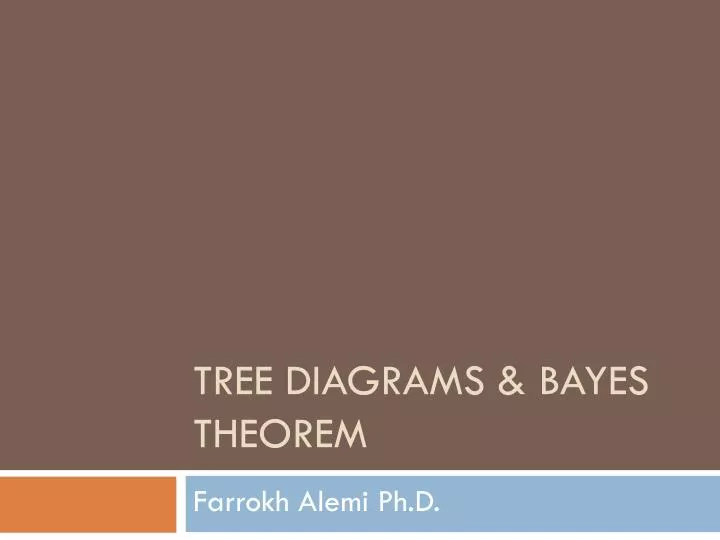 tree diagrams bayes theorem