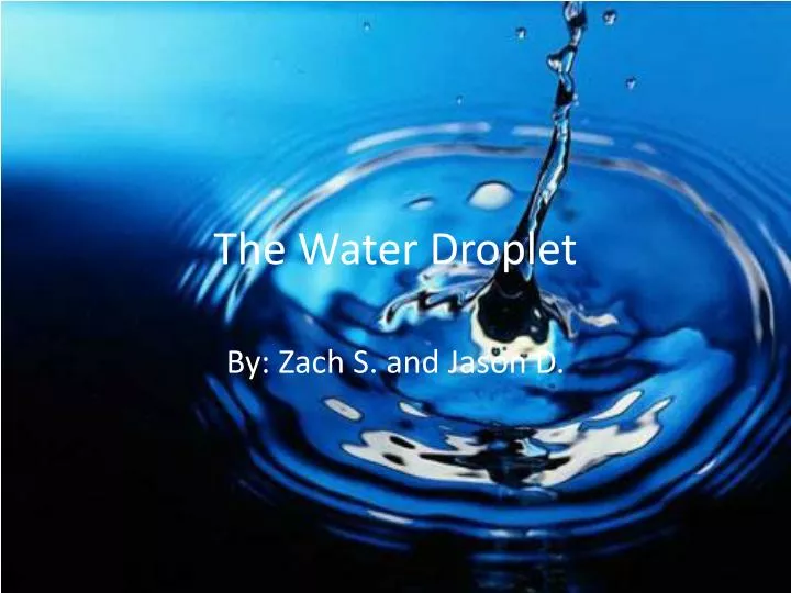 the water droplet